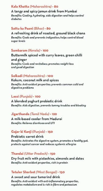 Missus Sippi: Indian Beverages menu 