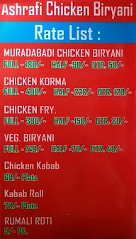 Ashrafi Chicken Biryani menu 1