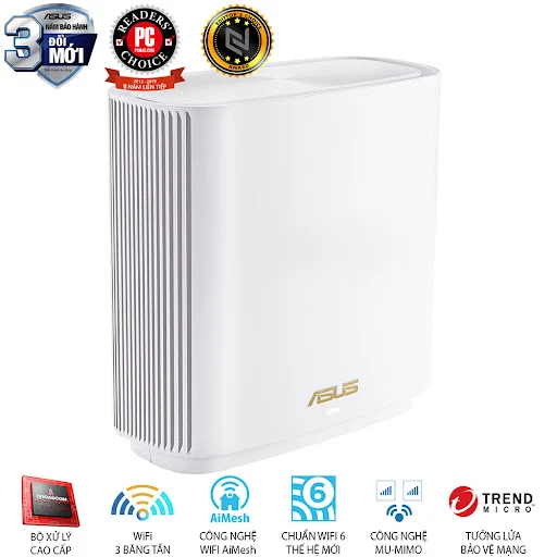 Thiết bị định tuyến mạng không dây Asus XT8 (W-2-PK)