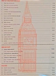 Big Ben menu 1