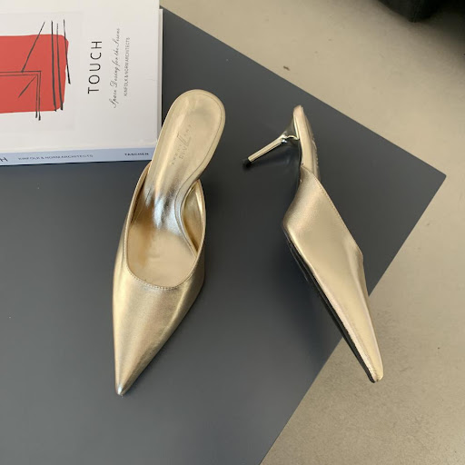 Title 27, Womens pointed stiletto heel slippers, Europea...