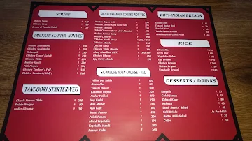 Kashmir Spice menu 