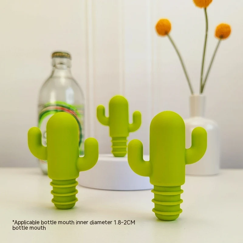 Creatieve siliconen rode wijnstopper cactus, luchtdicht. Houdt wijn langer vers en geeft een leuke uitstraling aan de fles.