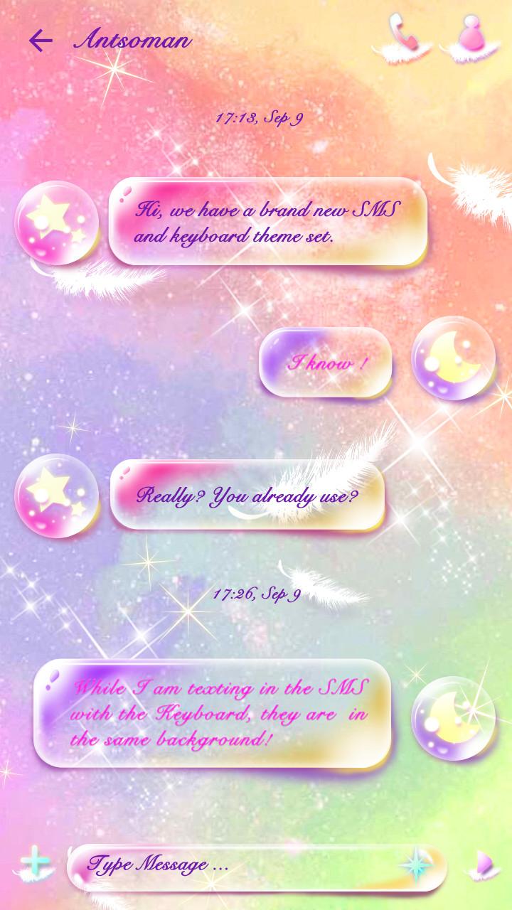 GO SMS PRO PASTEL STAR THEME Screen 3