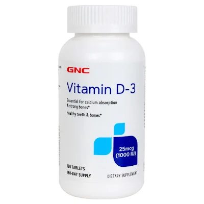 GNC Vitamin D-3 Tab 1000iu - 180s