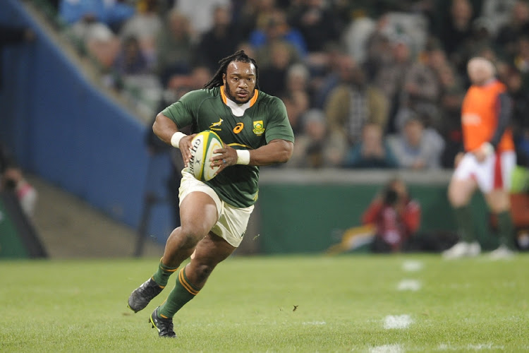 Joseph Dweba of South Africa during the 2nd Castle Lager Incoming Series test match between South Africa and Wales at Toyota Stadium on July 09, 2022 in Bloemfontein, South Africa.