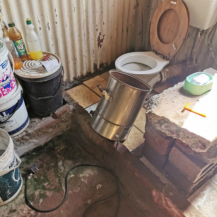The bathroom in which Devki Debidin died on Friday