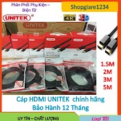 Cáp Hdmi Unitek Ultra 4K 1M5/ 2M/ 3M/ 5M - Chính Hãng Unitek, Full Box, Bảo Hành 12 Tháng