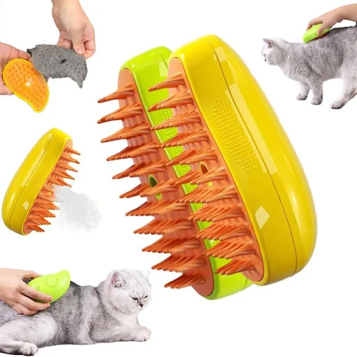 Cat Steam Brush Cat And Dog Pet Electric Spray Massage Comb Anti Flying Hair Massage Comb Pet Hair Removal Comb for Cat 