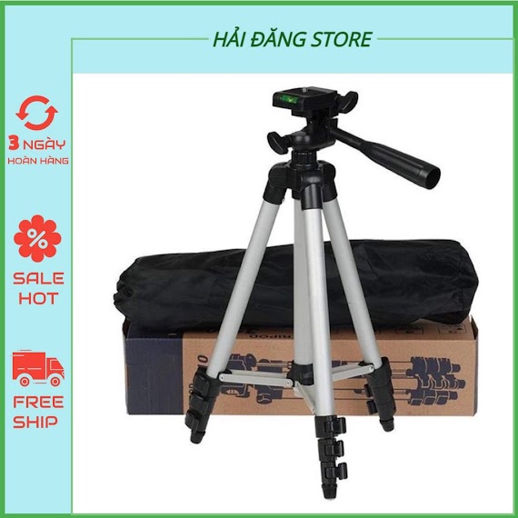 Gậy Tripod 3 Chân Chụp Hình Máy Ảnh, Điện Thoại Tripod Tf - 3110, Chụp Ảnh Livetream, Chân Đế Điện Thoại Quay Tiktok