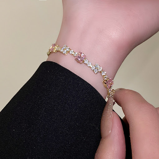 Title 10, Super Shiny Full Diamond Bracelet for Women, Li...