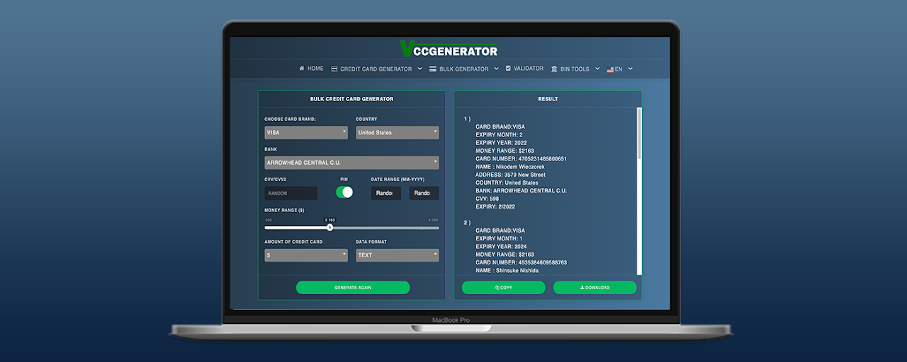 VCCGenerator - Credit Card Generator Tool Preview image 2