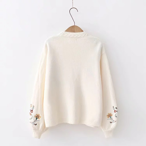 Title 6, All-match casual simple flower embroidery for s...