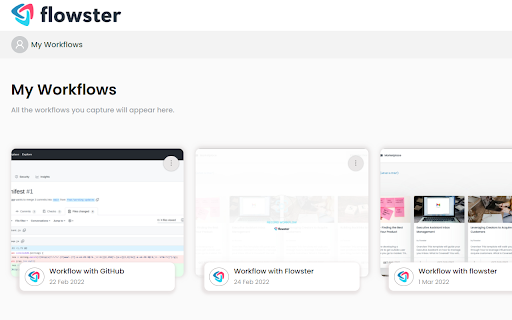 Flowster Capture: screenshots, training, SOPs