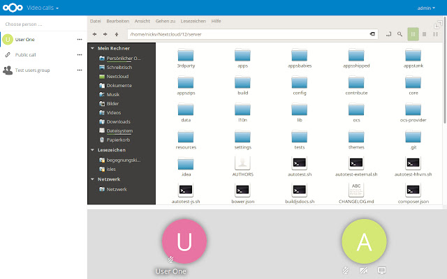 Screensharing for Nextcloud Video calls app chrome extension