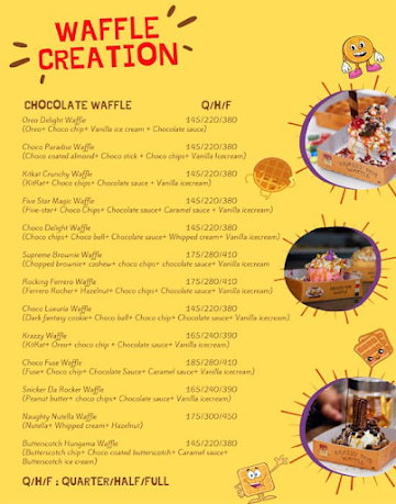 Krazzy For Waffle menu 