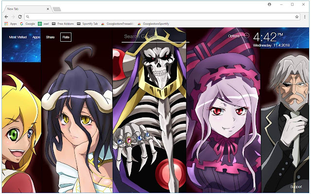 Overlord HD Wallpapers Anime New Tab Themes - Free Addons