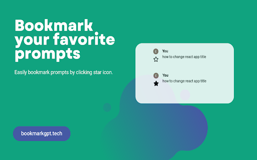 BookmarkGPT - Bookmark Your ChatGPT Prompts