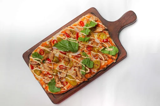 Fiery Chicken Pinsa Pizza Slice