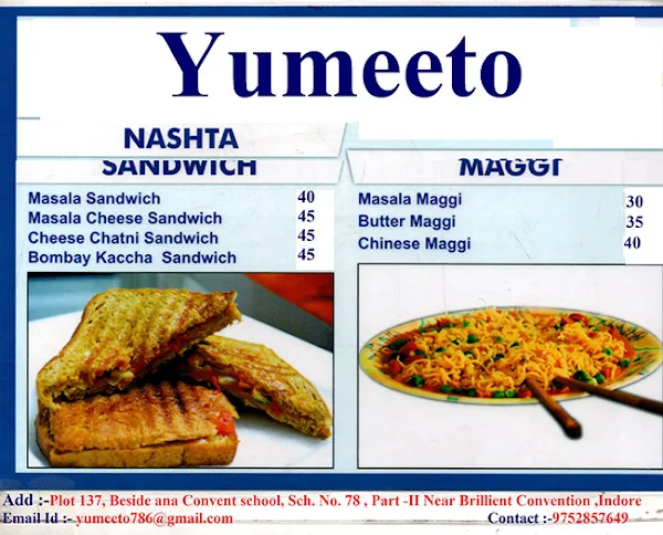 Yumeeto menu 