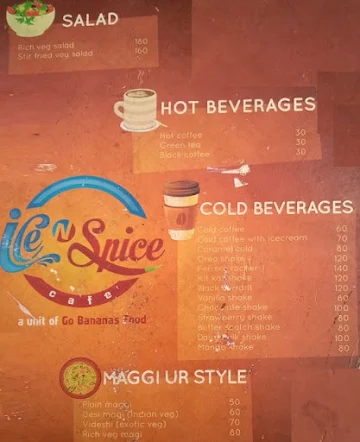 Ice & Spice menu 