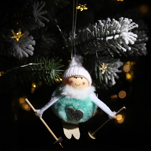 Title 3, Creative Plush Ball Doll Christmas Tree Pendant...
