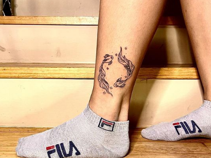 Fish tattoo for leg