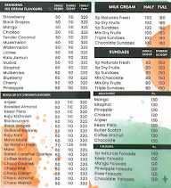 Natural Fresh Ice Cream menu 1