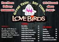 Love Birds menu 1