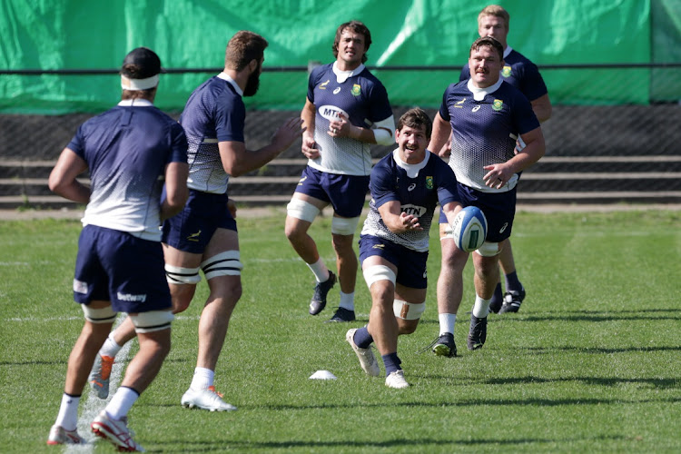 Players practice during a training session of the Springboks ahead of their match against Argentine Pumas as part of The Rugby Championship at San Isidro Club on September 13 2022 in San Isidro, Argentina. Picture: GETTY IMAGES/DANIEL JAYO