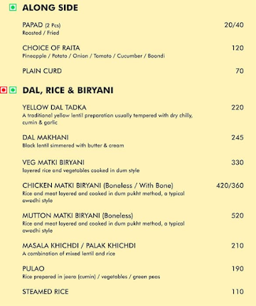 The Bawa Kitchen menu 