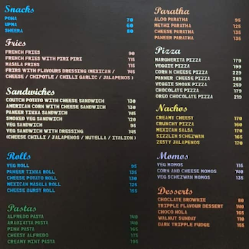 Cafe Dreamland menu 