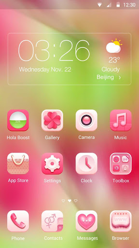 Minty Pink Hola Theme