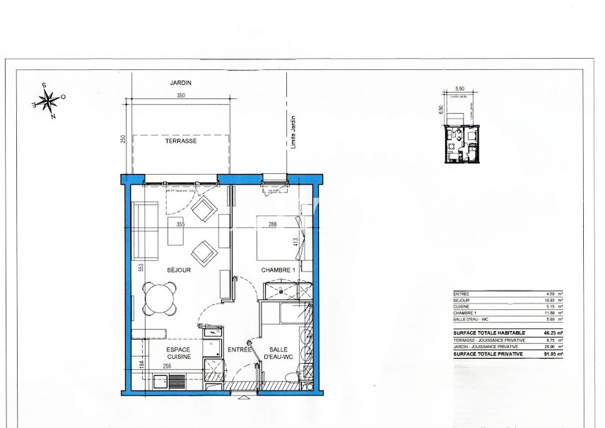 Vente appartement 2 pièces 46 m² à Fouesnant (29170), 247 250 €