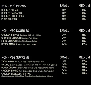 Pizza Cafe menu 