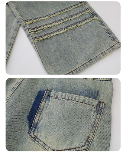 Title 3, Womens American-style Retro White Ripped Jeans...