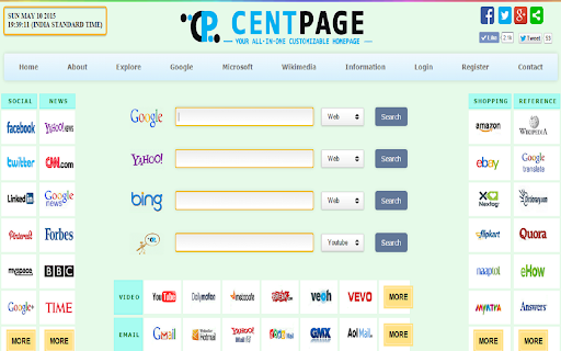 STARTPAGE CENTPAGE: Your all-in-one homepage