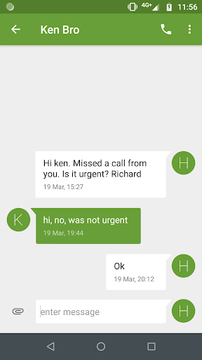 Screenshot MMGuardian Messaging App