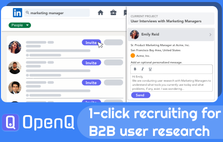 OpenQ B2B User Research Recruiting Extension Preview image 0