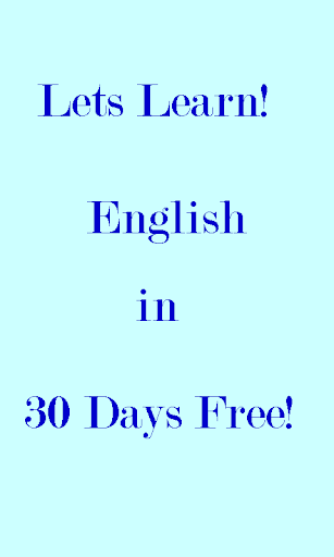 Learn English In 30 Days