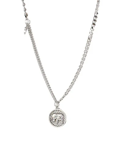 Olifant Ronde Ketting Titanium Staa - 0