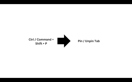 Pin/Unpin Tab Shortcut Ctrl/Command + Shift + P