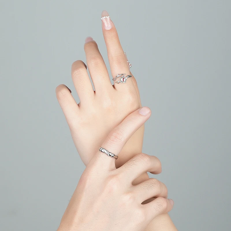 Sterling zilveren maansteen peplum ring voor dames en heren in landelijke stijl Tijdloze elegantie