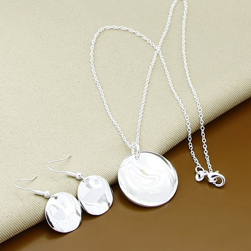 Title 3, Silver Necklace Ring Suit Flying Saucer. A uniq...