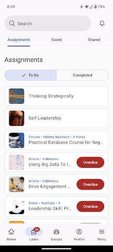 Screenshot Degreed - Daily Learning Habit