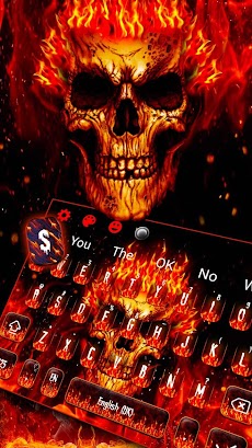 Fire Burning Skull Keyboard Themeのおすすめ画像2