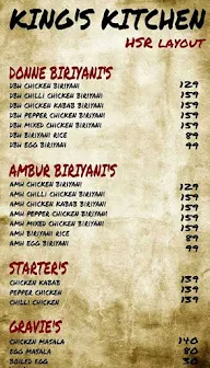 Kings Kitchen menu 1