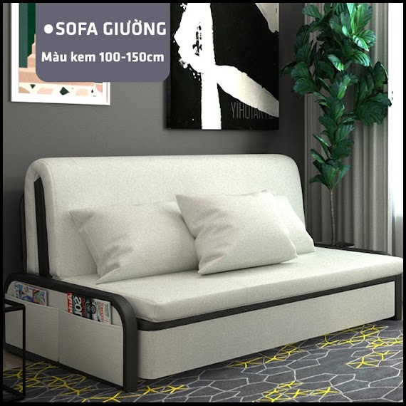 Giường Sofa Thông Minh Gấp Gọn Thành Ghế Sofa. Sofa Giường Đa Năng Có Ngăn Chứa Đồ. Giường Ngủ Đa Năng Tặng Kèm 2 Gối.