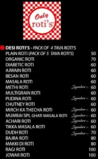 Only Rotis menu 1