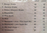 Aggarwal Juice And Shakes menu 1